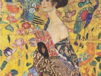 Bild: Dame mit Fächer, Gustav Klimt 1917/1918