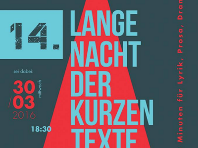 Plakat: Lange Nacht der kurzen Texte Troppau