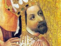 Bild: Karl IV. auf einem Votivbild aus dem 14. Jahrhundert