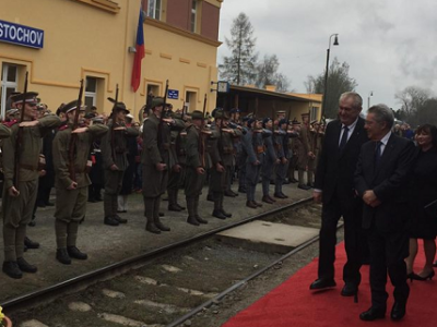 Foto: Miloš Zeman und Heinz Fischer in Stochov - Bild: LE/Alexandra Mostýn