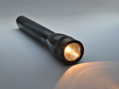 Foto: Leuchtende Taschenlampe