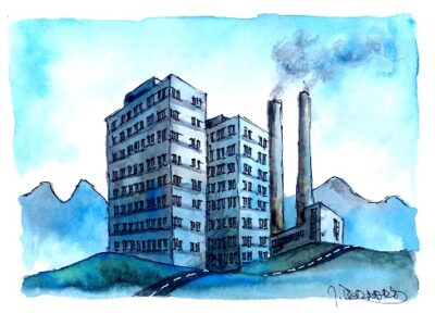Illustration: Sudetistanische Industrielandschaft - Bild: LE/Jiří Bernard