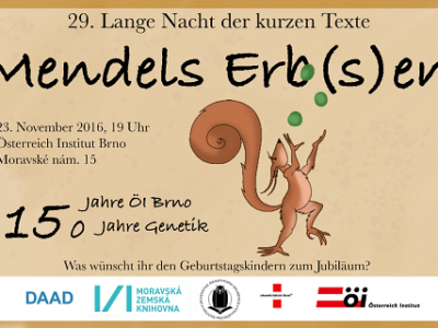 Plakatausschnitt: 29. Lange Nacht der kurzen Texte in Brünn