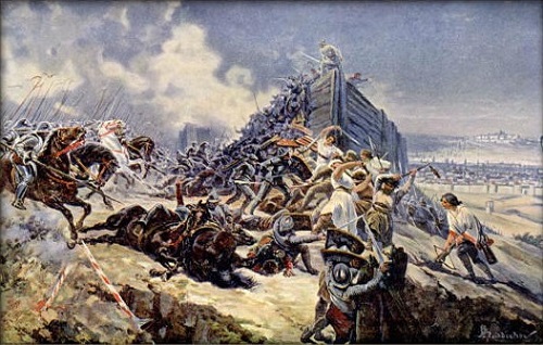Gemälde: Schlacht am Berge Vítkov, Adolf Liebscher