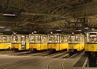 Foto: Historische Stuttgarter Straßenbahnen im Depot - Bild: Commons/Hd pano, CC BY-SA 3.0 de