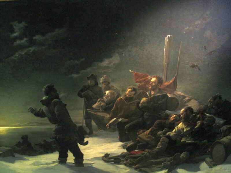 Gemälde: "Nie zurück!" von Julius Payer, 1892