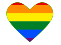 Illustration: Herz mit Regenbogenfahne
