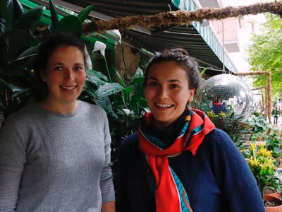 Giuanna Beeli und Kasia Siemasz von der der JEV (Jugend Europäischer Volksgruppen) beim LandesEcho-Gespräch in Berlin / Peggy Lohse