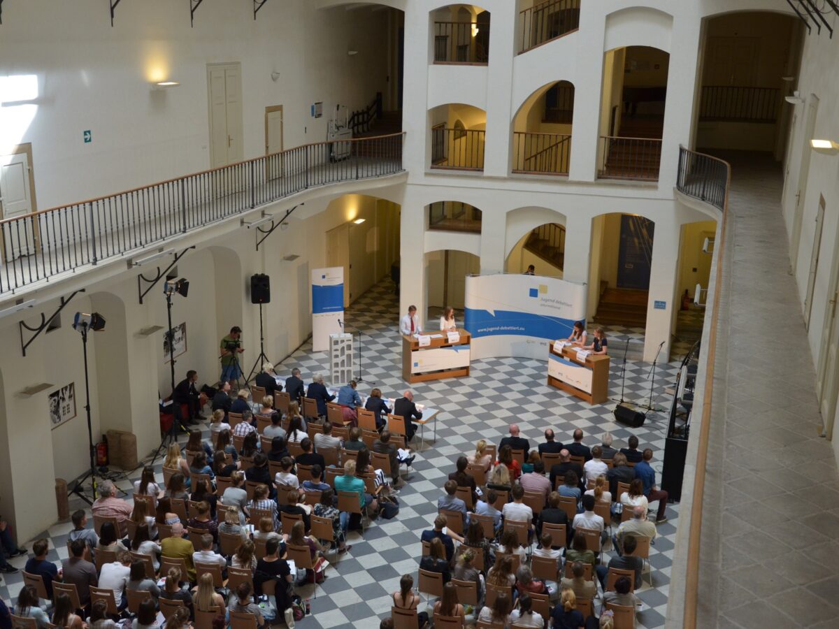 Das tschechische Landesfinale von „Jugend debattiert international“ findet schon zum wiederholten Mal im Musikmuseum statt - Foto: Felix Zilke