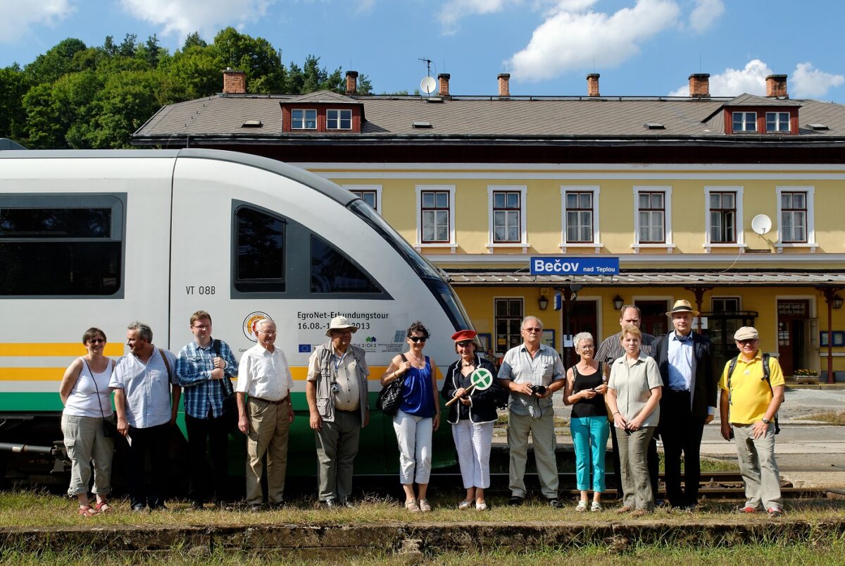 Die dreitägige Schienenkreuzfahrt im August 2013 führte die Teilnehmer durch den Karlsbader Bezirk und u.a. nach Petschau - Foto: Frank Barteld