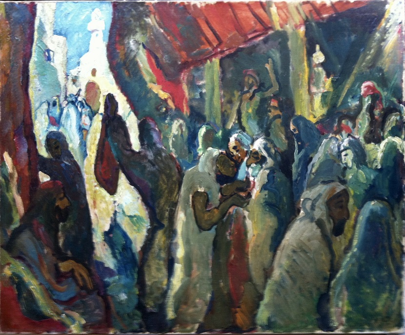 Kahler: Bazar, Tunis, Orient (1911) - Foto: Oblastní Galerie Liberec