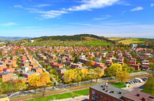 Wie auf dem Reißbrett. Arbeiterhäuser in Zlín. Foto: Archiv SMZ