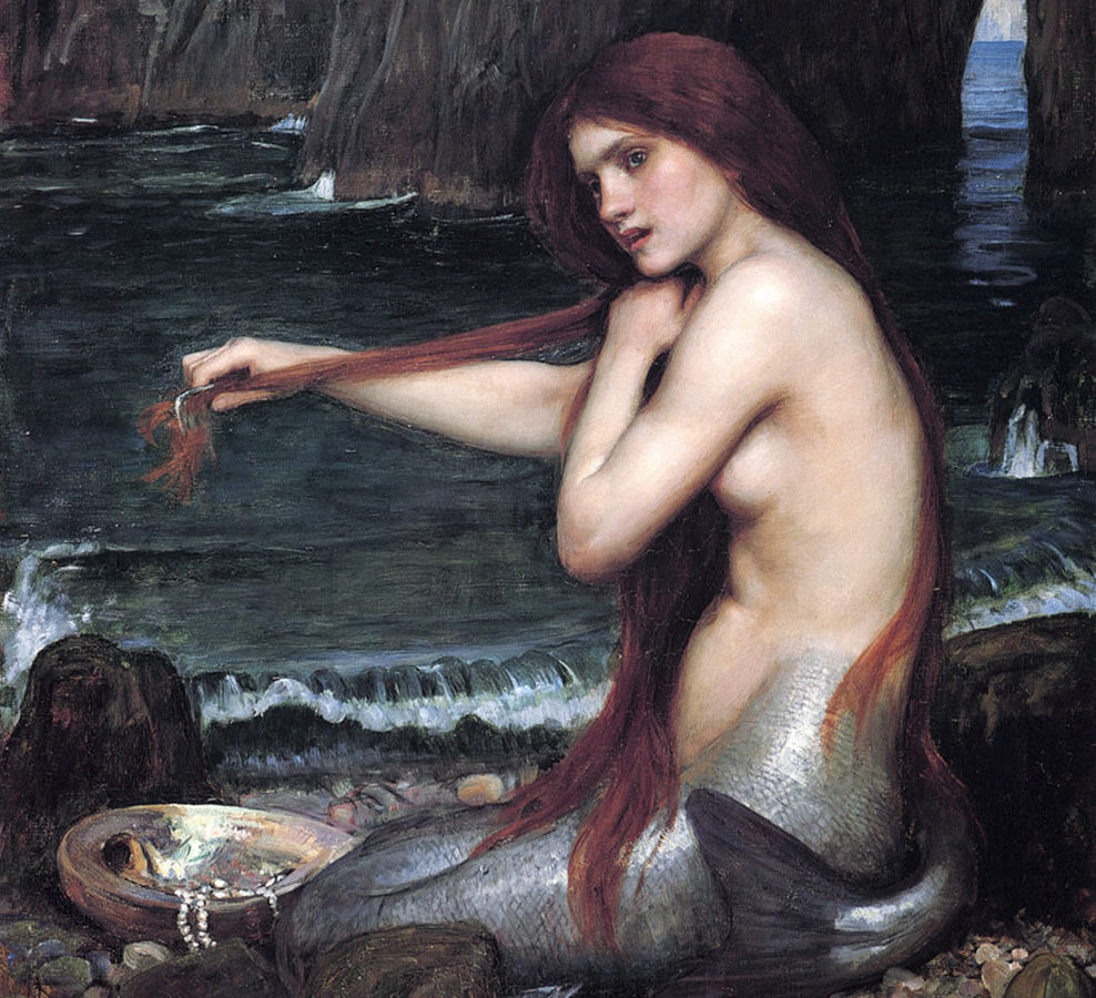 John William Waterhouse: Eine Meerjungfrau (A mermaid, 1900). Foto: Waterhouse: Eine Meerjungfrau (A mermaid, 1900), Wikimedia Commons (als gemeinfrei gekennzeichnet)
