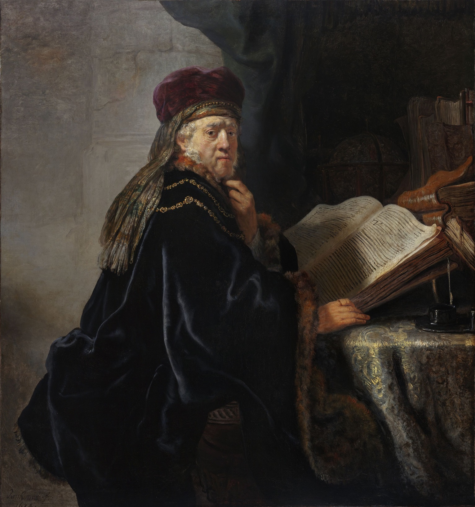 Rembrandts „Gelehrter im Studierzimmer“ bildet den Kern der Ausstellung. Foto: NG Praha