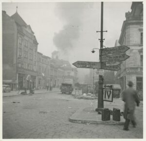 Noch am 8. Mai flog die Rote Armee Luftangriffe auf Tetschen (Děčín). Foto: Staatliches Kreisarchiv Tetschen (Děčín)