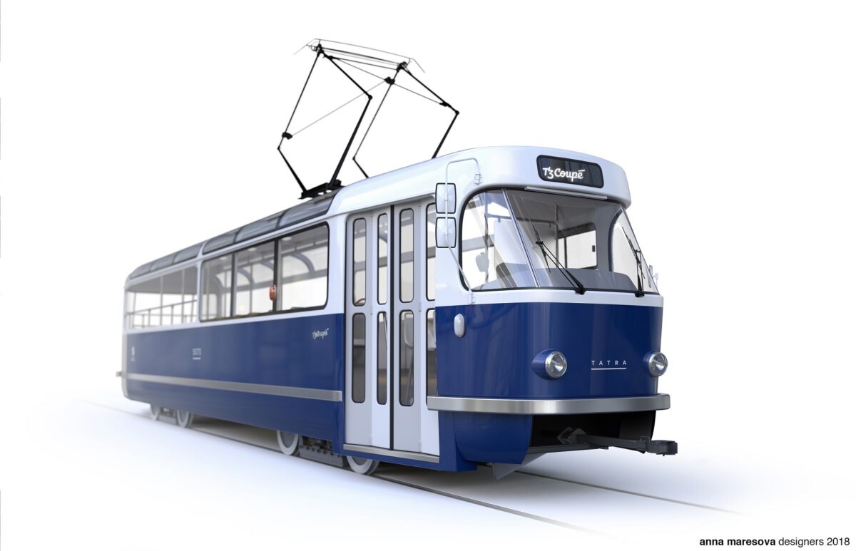 In seinem Design orientiert sich das T3 Coupé an der traditionellen Tatra T3 Straßenbahn. Foto: Anna Marešová
