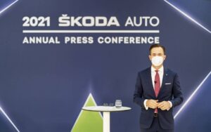 Der Škoda-Vorstandsvorsitzende Thomas Schäfer zeigte sich zufrieden mit der Bilanz des Autobauers im Pandemie-Jahr 2020 Foto: Skoda Auto Deutschland GmbH