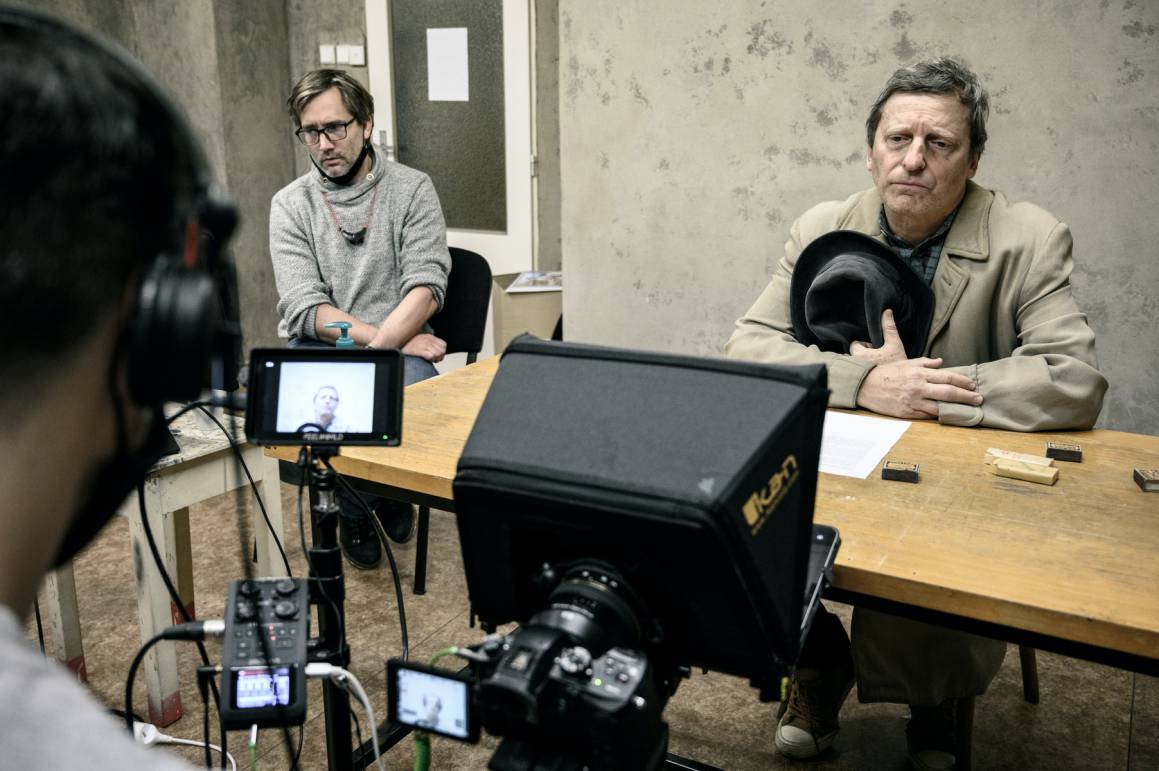 Bei den Dreharbeiten zu dem Online-Theaterstück über das Massaker von Prerau. Foto: Tschechisches Nationaltheater/Narodni divadlo, Petr Neubert