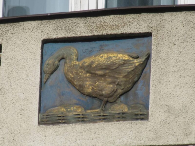 Eine goldene Gans ist Namensgeberin des Hotels zur Goldenen Gans (Hotel Zlatá Husa) auf dem Prager Wenzelsplatz. Foto: Detmar Doering