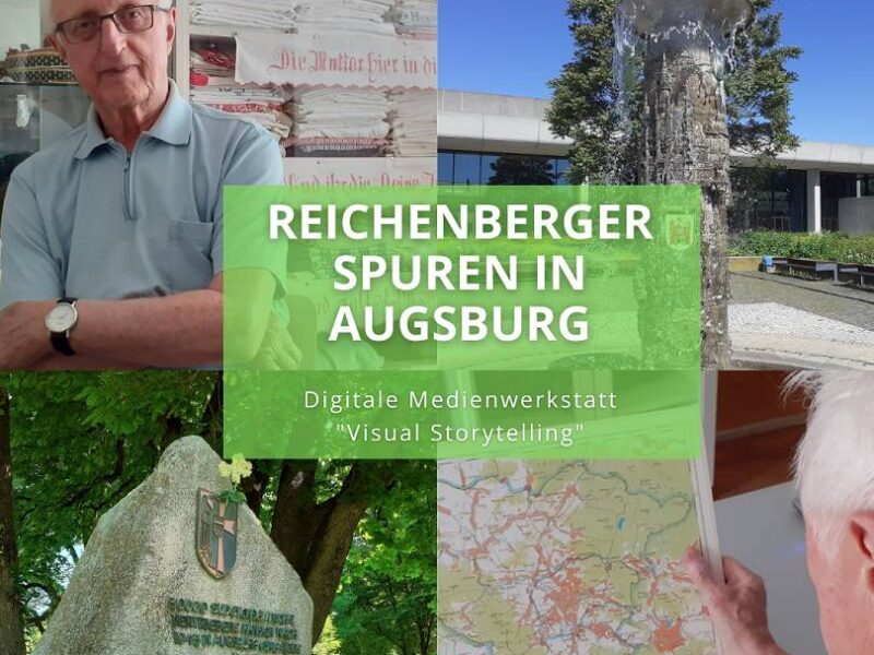 Jonas Klimm begab sich auf Reichenberger Spuren in seiner Heimatstadt Augsburg. Collage: LE