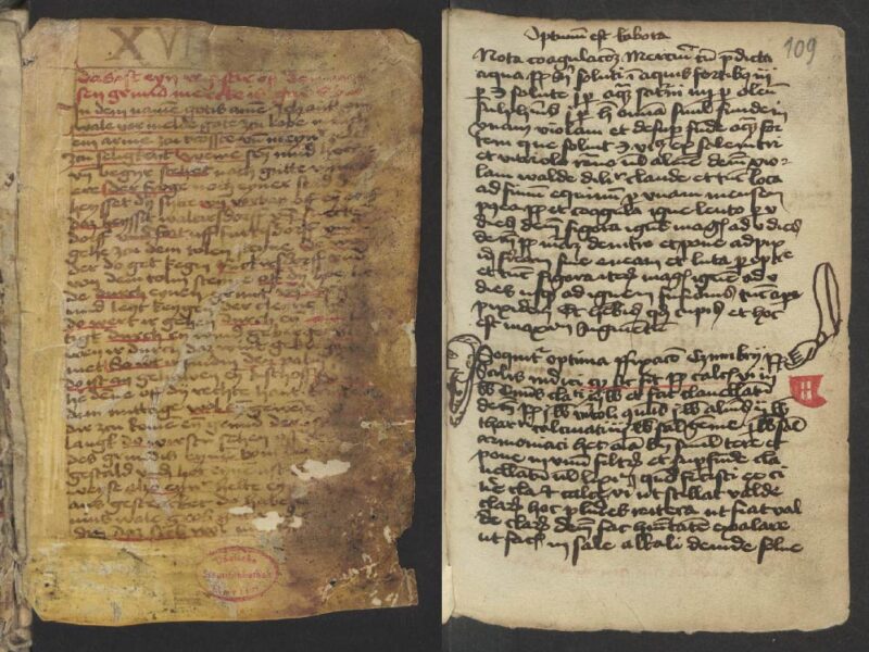 Ausschnitte aus der „Kniha Vlachů“. Foto: Staatsbibliothek zu Berlin - Preussischer Kulturbesitz, Handschriftenabteilung, Unter den Linden 8, D-10117 Berlin