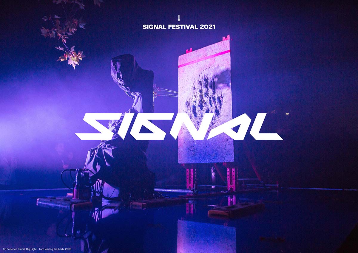Das Signal Festival begeistert das Publikum durch seine modernen Technologien. Foto: Signal Festival (Frederic Dias & Big Light – I am leaving the body, 2019)