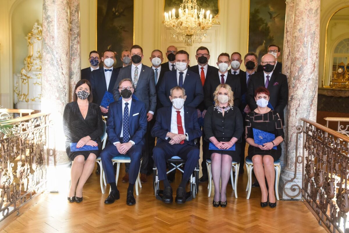 Am 17. Dezember ernannte Präsident Zeman das Kabinett Petr Fiala zur neuen Regierung. Foto: Pražský Hrad