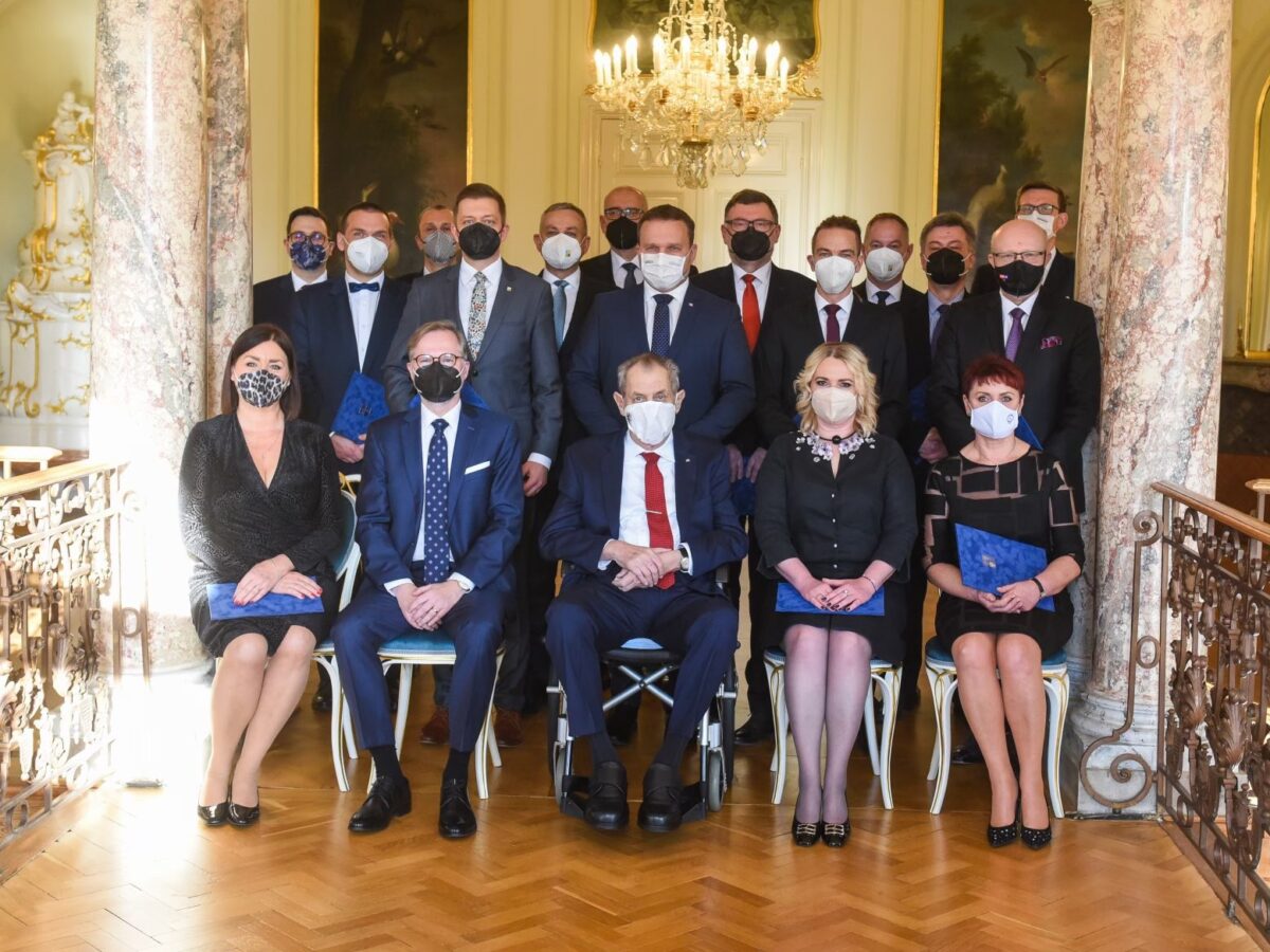 Am 17. Dezember ernannte Präsident Zeman das Kabinett Petr Fiala zur neuen Regierung. Foto: Pražský Hrad