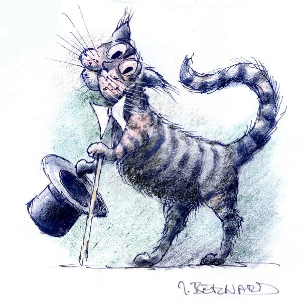 Schmidts Kater Lojzl. Zeichnung: Jiří Bernard