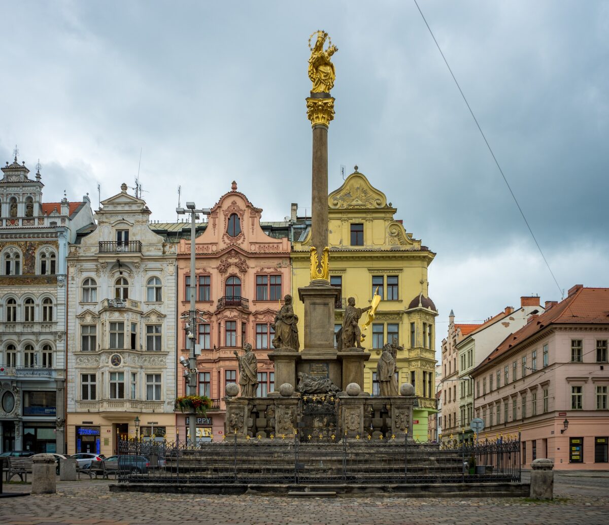 Die Mariensäule in der Pilsner Altstadt. Foto: Pixabay/ Leonhard Niederwimmer