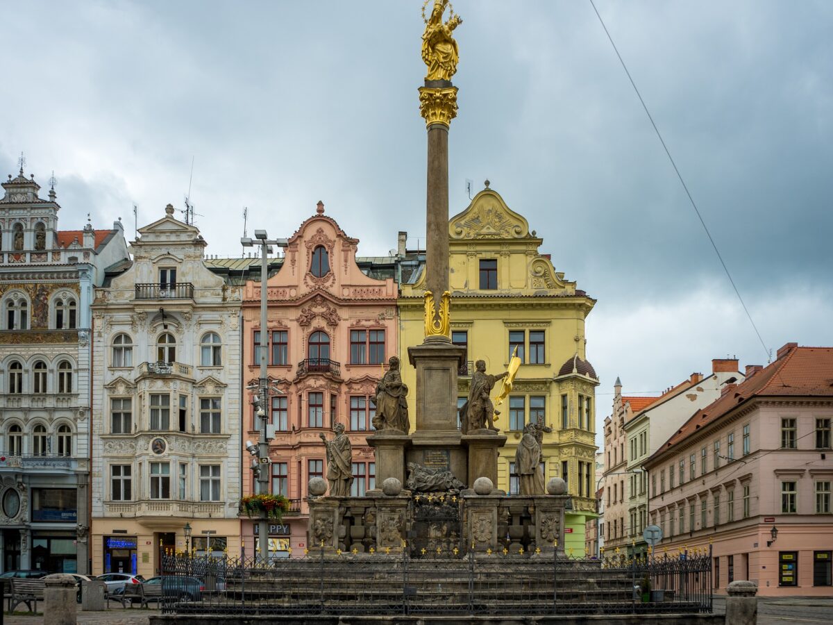 Die Mariensäule in der Pilsner Altstadt. Foto: Pixabay/ Leonhard Niederwimmer