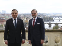 Polens Präsident Duda und Tschechiens Premier Fiala in Prag. Foto: ČTK/Krumphanzl Michal
