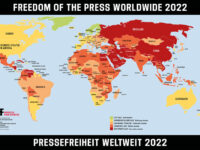 Rangliste der Pressefreiheit 2022. Grafik: Reporter ohne Grenzen