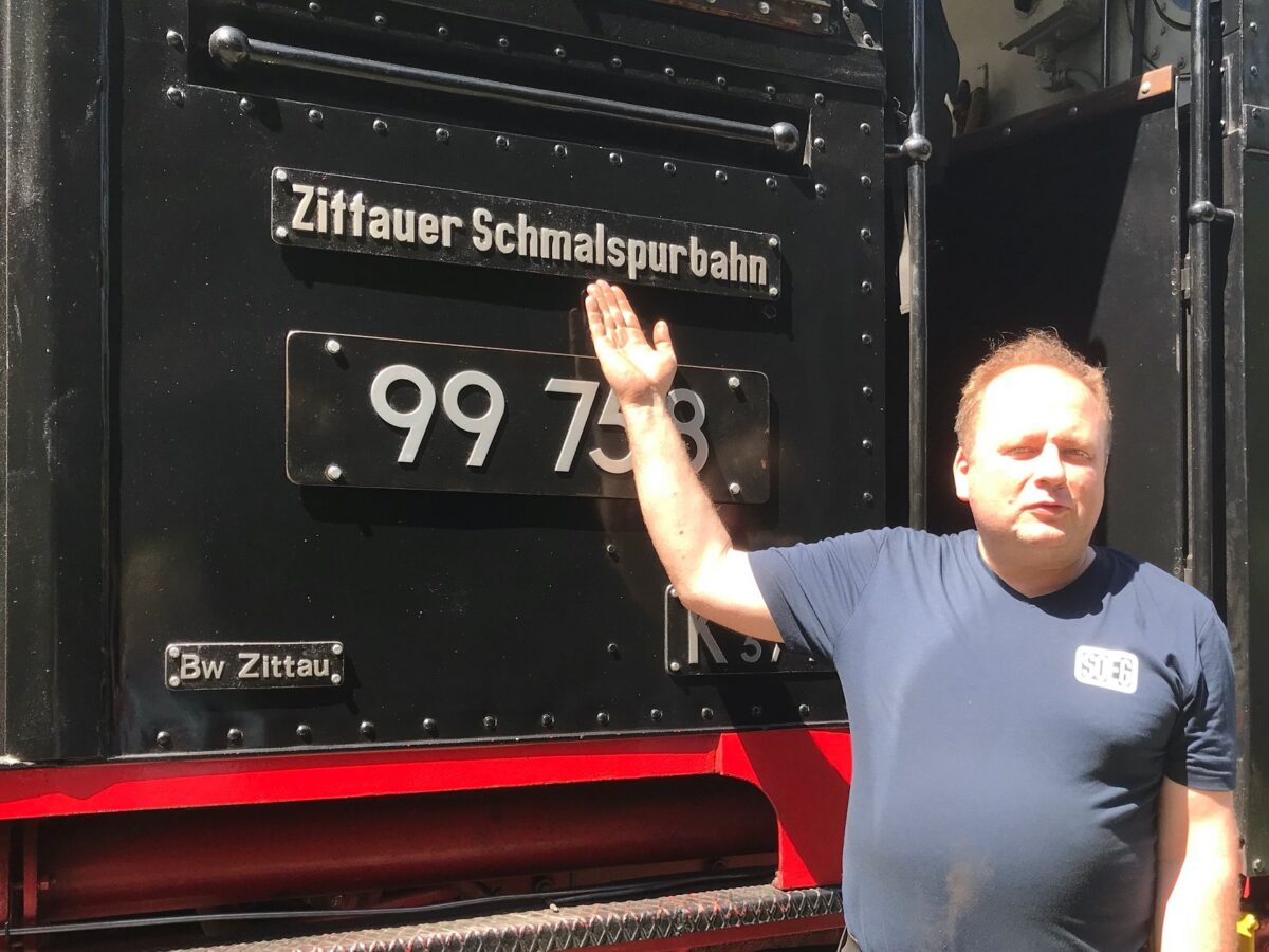 Ladislav Crha nach der Schicht auf dem Bahnhof in Bertsdorf. Foto: Petra Laurin