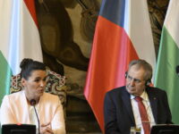 Ungarns Präsidentin Katalin Novák und Tschechiens Präsident Zeman. Foto: ČTK/Kamaryt Michal