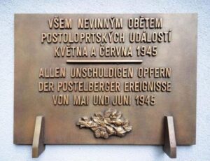Die Gedenktafel in Postelberg (Postoloprty). Foto: Tschirner/Kosová