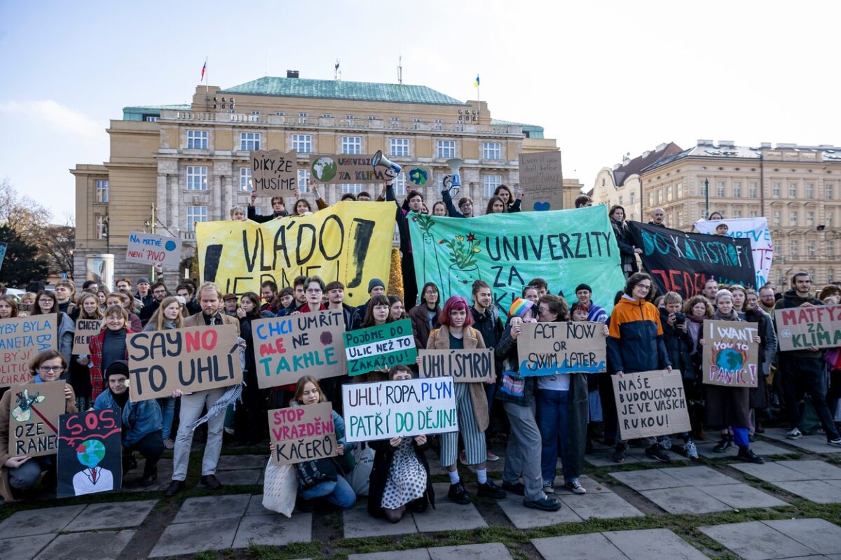 Am 14. November begannen Studierende an tschechischen Universitäten einen Klimastreik. Foto: Profimedia