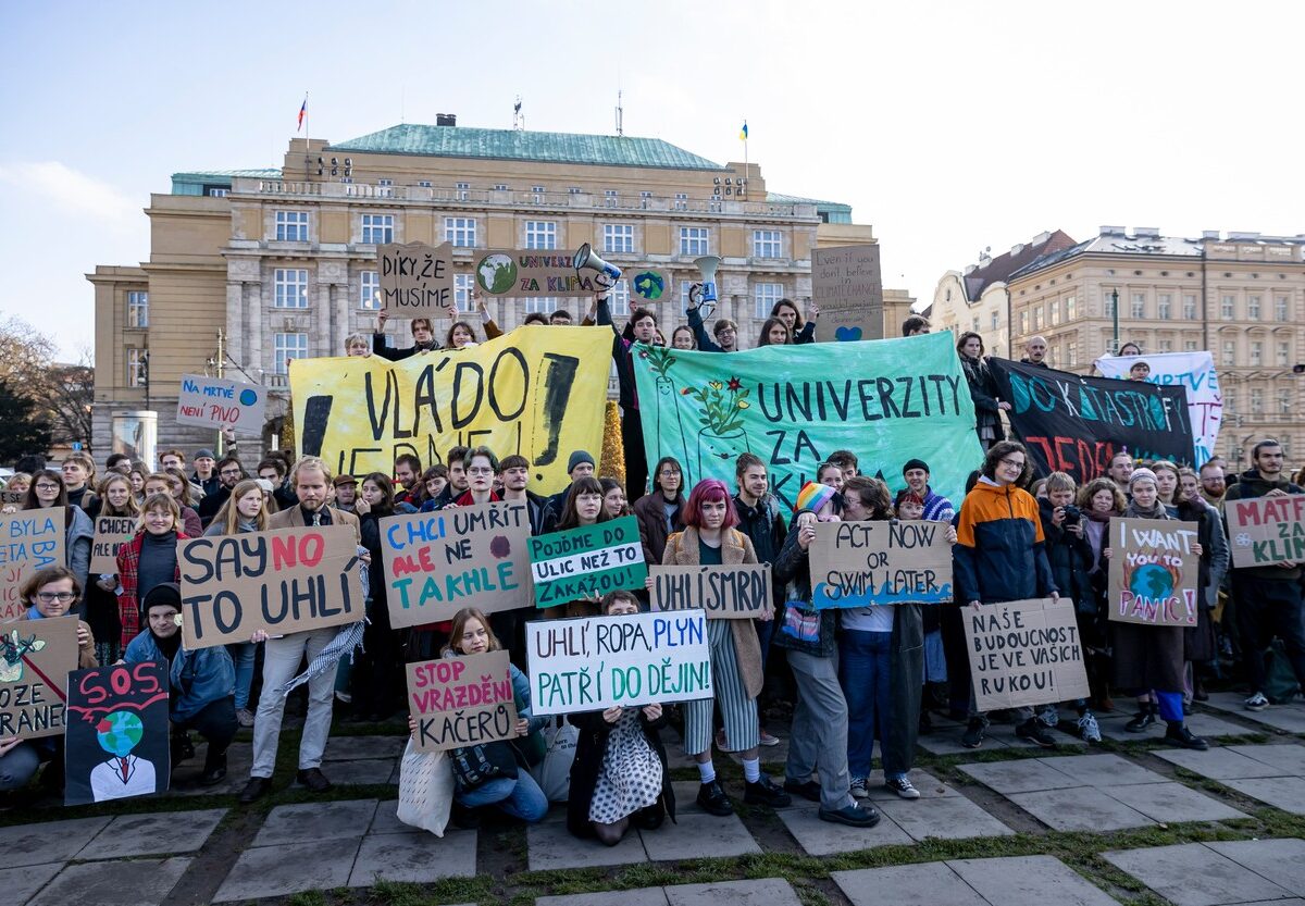 Am 14. November begannen Studierende an tschechischen Universitäten einen Klimastreik. Foto: Profimedia