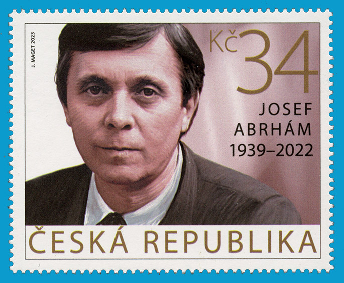 Briefmarke mit Josef Abrhám