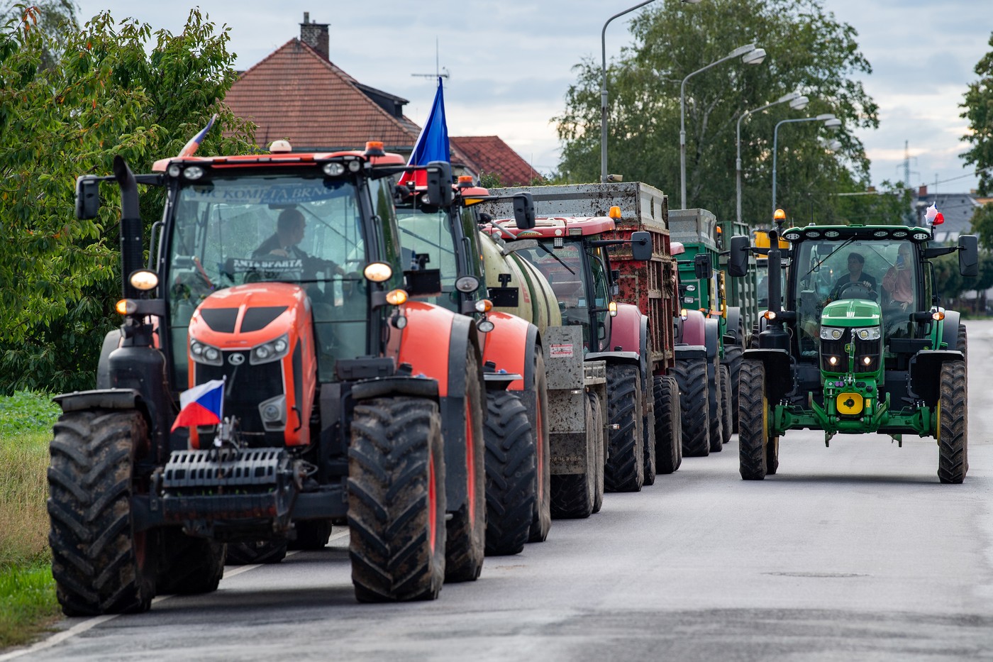 Symbolfoto: Bauernproteste in Königgrätz (Hradec Králové) im September 2022. Am kommenden Montag wollen tschechische Bauern gegen den Green Deal der EU protestieren. Foto: ČTK / Taneček David