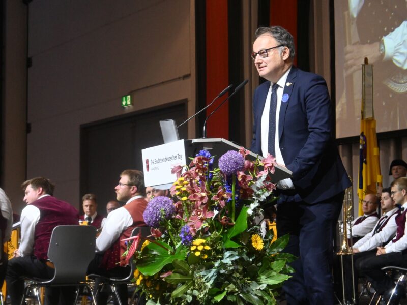 Tschechiens Botschafter Tomáš Kafka auf dem Sudetendeutschen Tag 2024 in Augsburg. Foto: Manuel Rommel