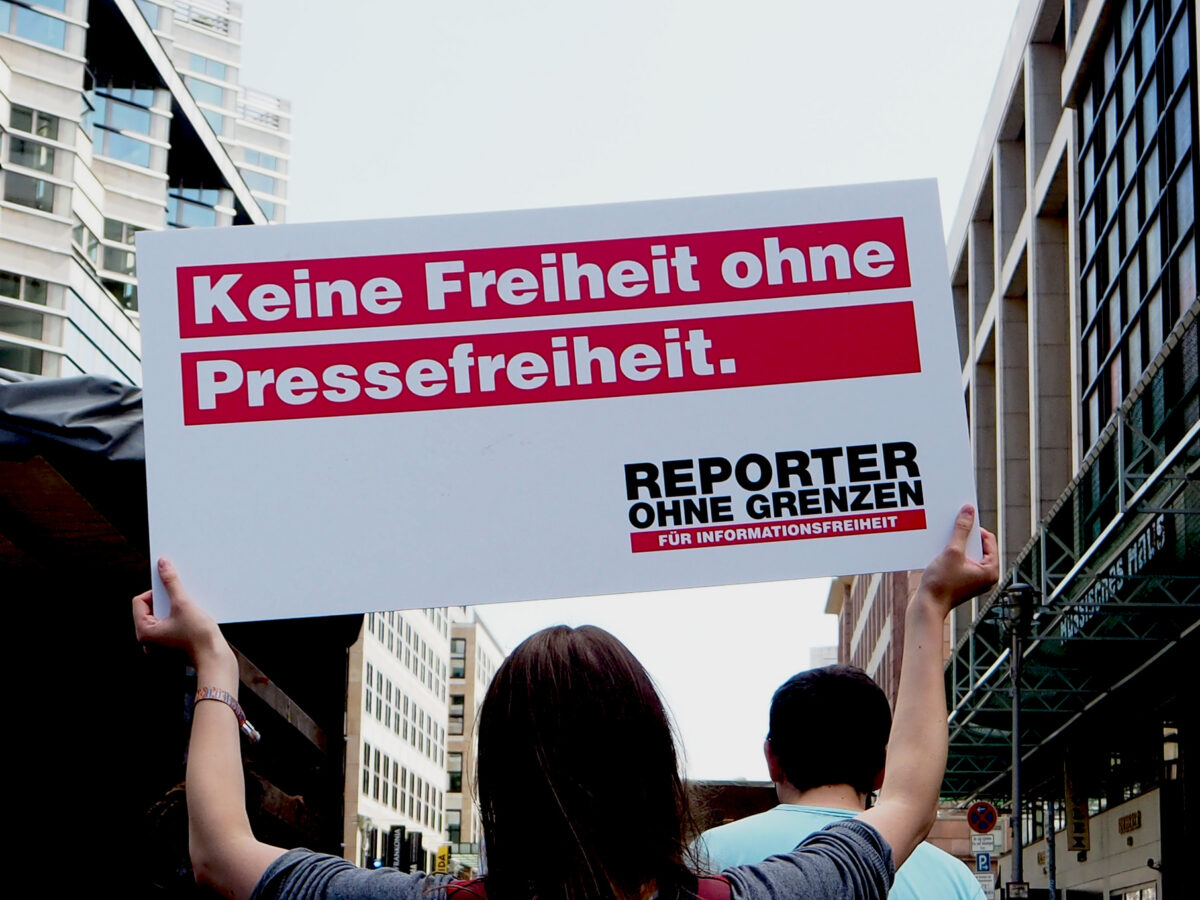 Die Pressefreiheit trägt auch zur Erhaltung der Freiheit in der Gesellschaft bei. Foto: Reporter ohne Grenzen