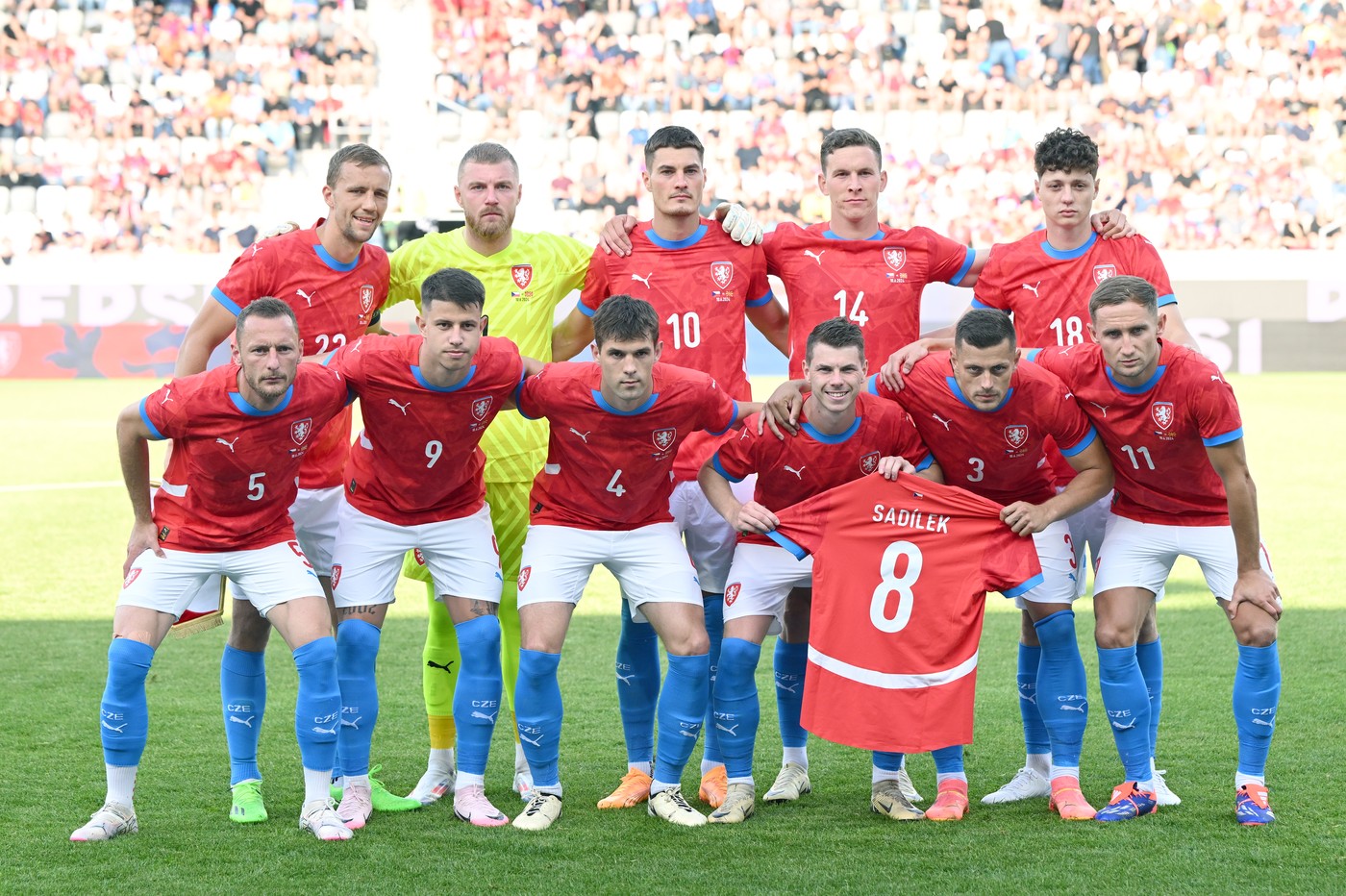 Die tschechische Fußball-Nationalmannschaft nach dem gewonnenen Testspiel gegen Nordmazedonien am 10. Juni 2024. Foto: Pavel Mazáč / CNC / Profimedia