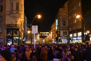 Die Nationalstraße (Národní třída) ist während der Feierlichkeiten für den Verkehr gesperrt. 