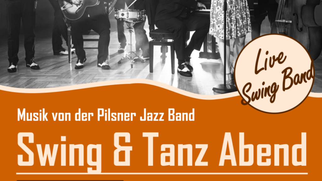 Das Veranstaltungsplakat des Swing & Tanz Abends im Kraftverkehr Chemnitz.