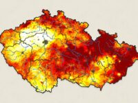 Die Karte von Intersucho zeigt die aktuelle Bodentrockenheit im Vergleich zum Durchschnitt im Zeitraum 1961-2015. Quelle: www.intersucho.cz