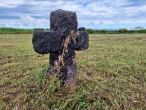 Kreuz am Massengrab in Pohrlitz (Pohořelice). Mit dem Brünner Todesmarsch fand hier im Sommer 1945 eines der tragischsten Nachkriegsereignisse statt. Foto: Manuel Rommel