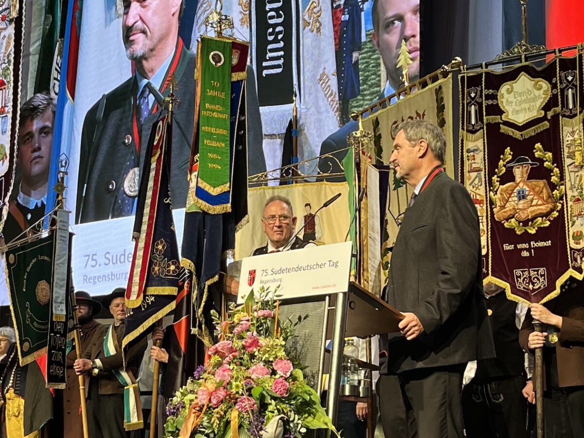 Bayerns Ministerpräsident Markus Söder wurde mit dem Europäischen Karls-Preis der Sudetendeutschen Landsmannschaft ausgezeichnet.