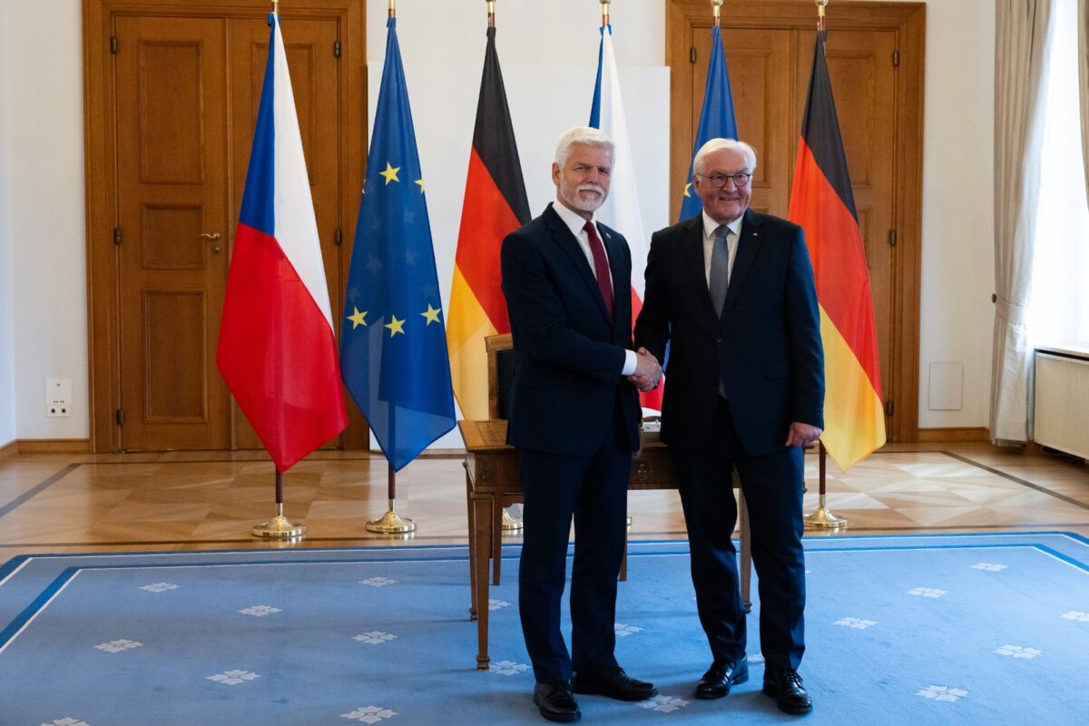 Präsident Petr Pavel traf sich am 9. Juli 2025 mit dem deutschen Bundespräsidenten Frank-Walter Steinmeier.