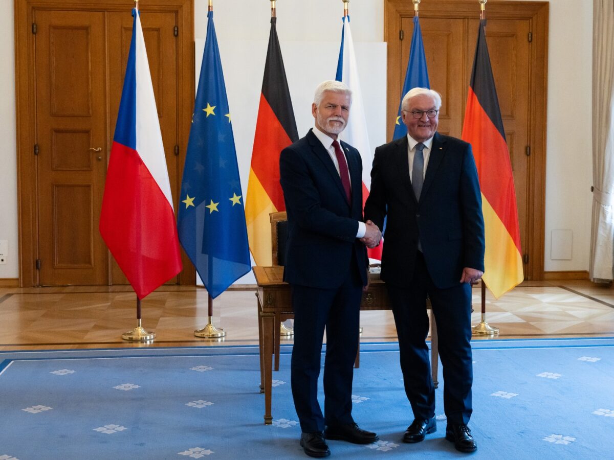 Präsident Petr Pavel traf sich am 9. Juli 2025 mit dem deutschen Bundespräsidenten Frank-Walter Steinmeier.